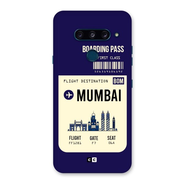 Mumbai Boarding Pass Back Case for LG  V40 ThinQ